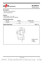 BC856UF datasheet pdf AUK Corp