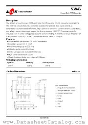 S3843 datasheet pdf AUK Corp