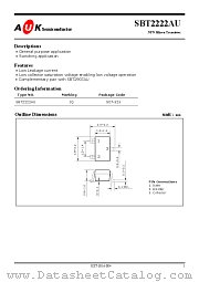 SBT2222AU datasheet pdf AUK Corp