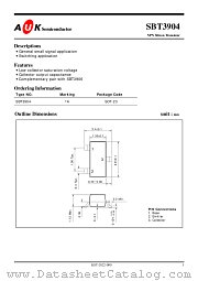 SBT3904 datasheet pdf AUK Corp