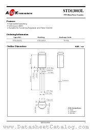 STD13003L datasheet pdf AUK Corp