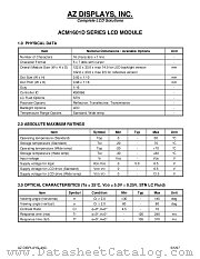 ACM1601D datasheet pdf AZ Displays
