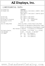ACM4004C datasheet pdf AZ Displays
