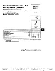 2N2647 datasheet pdf Boca Semiconductor Corporation
