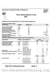 2N2906A datasheet pdf Boca Semiconductor Corporation