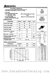 BU407 datasheet pdf Boca Semiconductor Corporation