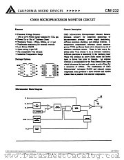 CM1232 datasheet pdf California Micro Devices Corp