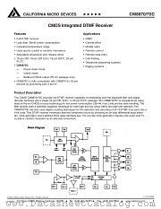 CM8870CSI datasheet pdf California Micro Devices Corp