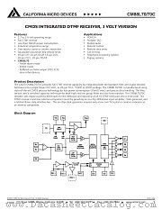 CM88L70QI datasheet pdf California Micro Devices Corp