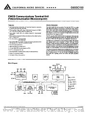 G65SC150 datasheet pdf California Micro Devices Corp