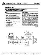 G65SC151 datasheet pdf California Micro Devices Corp