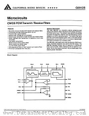 G8912BXI datasheet pdf California Micro Devices Corp