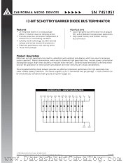 SN74S1051 datasheet pdf California Micro Devices Corp