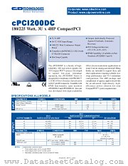 CPCI200D-1 datasheet pdf C&D Technologies