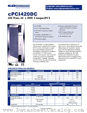 CPCI420DC datasheet pdf C&D Technologies