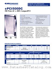 CPCI500DC datasheet pdf C&D Technologies
