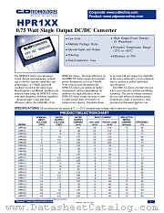 HPR1XX-1 datasheet pdf C&D Technologies
