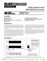 HPR711 datasheet pdf C&D Technologies