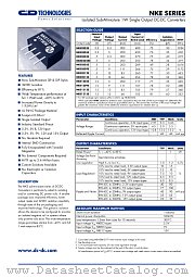 NKE1209S datasheet pdf C&D Technologies