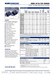 NME0505S datasheet pdf C&D Technologies