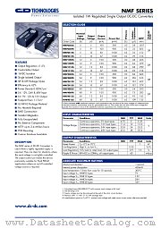 NMF0512S datasheet pdf C&D Technologies