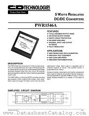 PWR1546A datasheet pdf C&D Technologies
