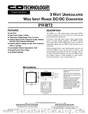 PWR72 datasheet pdf C&D Technologies