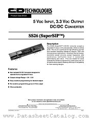 SS26 datasheet pdf C&D Technologies