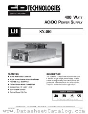 SX400 datasheet pdf C&D Technologies