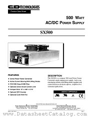 SX500-U1B datasheet pdf C&D Technologies