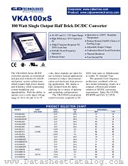 VKA100LS2V5F datasheet pdf C&D Technologies