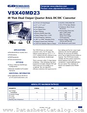 VSX40MD23 datasheet pdf C&D Technologies