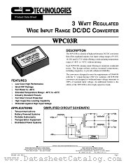 WPC03R24D05 datasheet pdf C&D Technologies