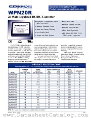 WPN20R24D12 datasheet pdf C&D Technologies