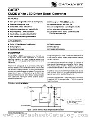 CAT37 datasheet pdf Catalyst Semiconductor