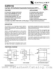 CAT5116 datasheet pdf Catalyst Semiconductor