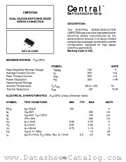 CMPD7000 datasheet pdf Central Semiconductor