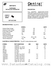 CMST2907A datasheet pdf Central Semiconductor