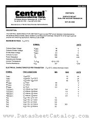 CMXT2907A datasheet pdf Central Semiconductor