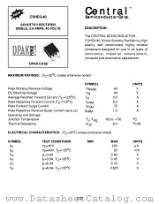 CSHD3-40 datasheet pdf Central Semiconductor