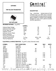 CZT4033 datasheet pdf Central Semiconductor