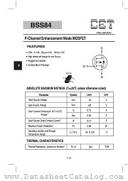 BSS84 datasheet pdf Chino-Excel Technology