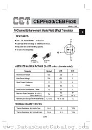 CEBF630 datasheet pdf Chino-Excel Technology