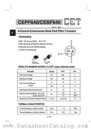CEBF640 datasheet pdf Chino-Excel Technology