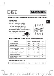CEM2030A datasheet pdf Chino-Excel Technology