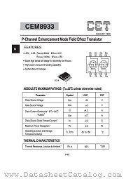 CEM8933 datasheet pdf Chino-Excel Technology