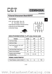 CEM9430A datasheet pdf Chino-Excel Technology
