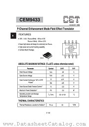 CEM9433 datasheet pdf Chino-Excel Technology