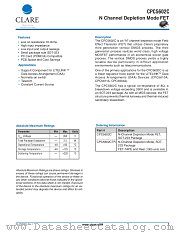 CPC5602CTR datasheet pdf Clare Inc