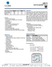 LAA110PTR datasheet pdf Clare Inc